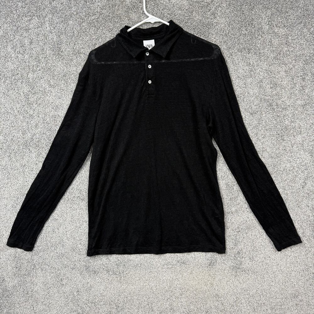 Zara Polo Shirt M Mediterranean Minimalist Quiet Luxury Romantic Resort Vacation